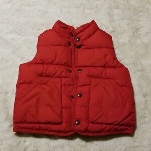Gap Puffer Jacket Size 4 Red Boys Girls Unisex Sleeveless Casual